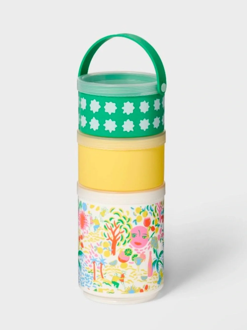 Roller Rabbit x Target Vacation Stackable Snacklebox Yellow/Green